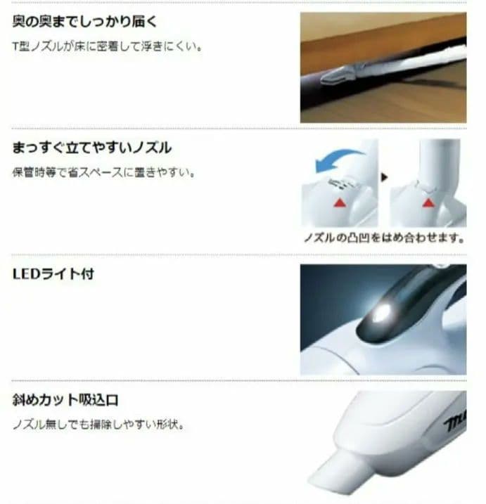 新品未使用　makita　掃除機　CL 180FDZW 白
