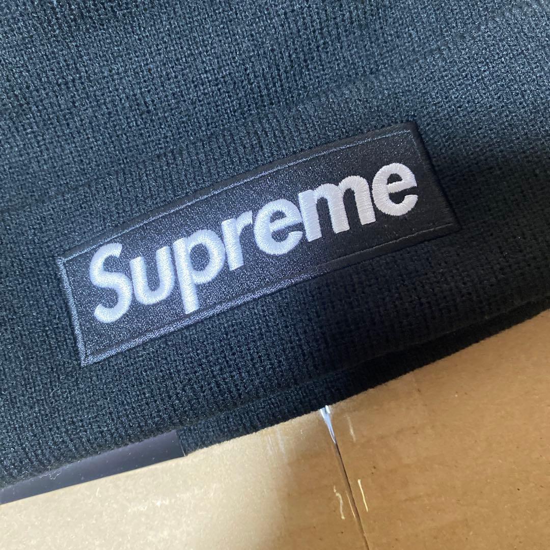 【新品】Supreme × New Era ボックスロゴ ビーニー 黒