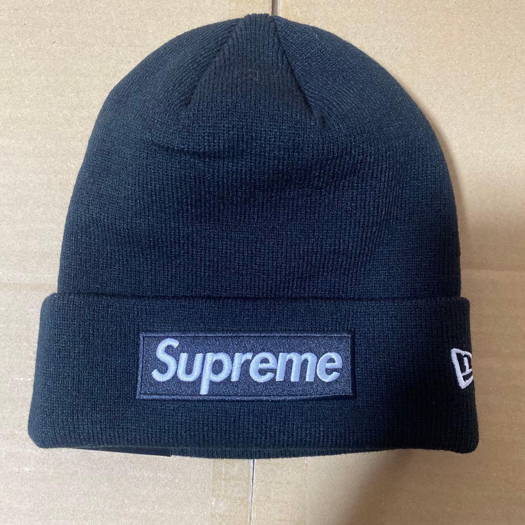 【新品】Supreme × New Era ボックスロゴ ビーニー 黒