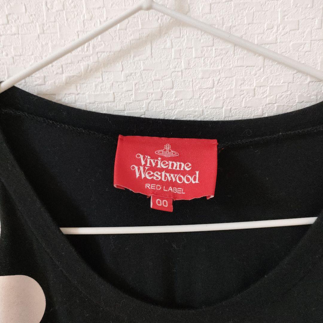美品ヴィヴィアンウエストウッド RED LABEL パールネックレス柄Tシャツ
