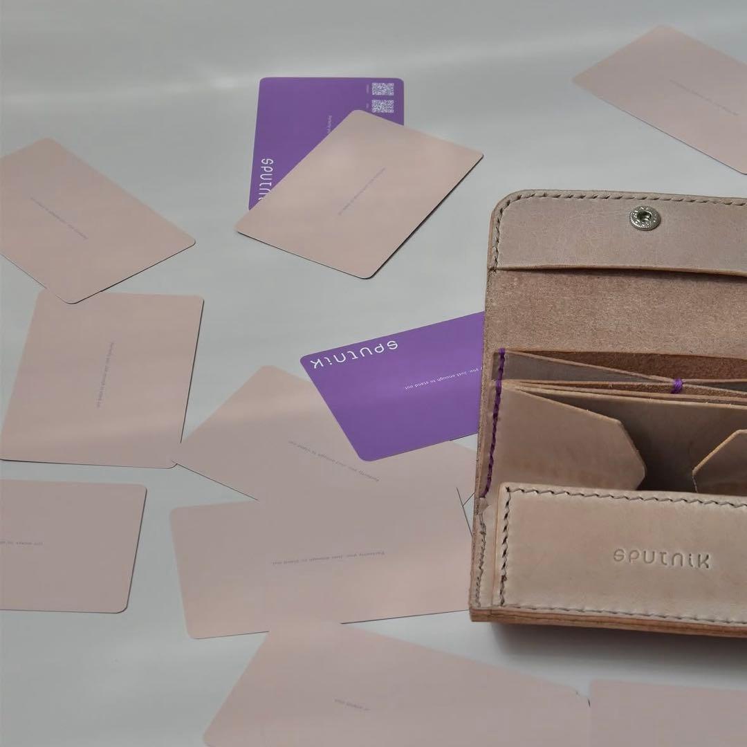 Sputnik スプートニク　財布　POPUP wallet \"燦\" ベージュ