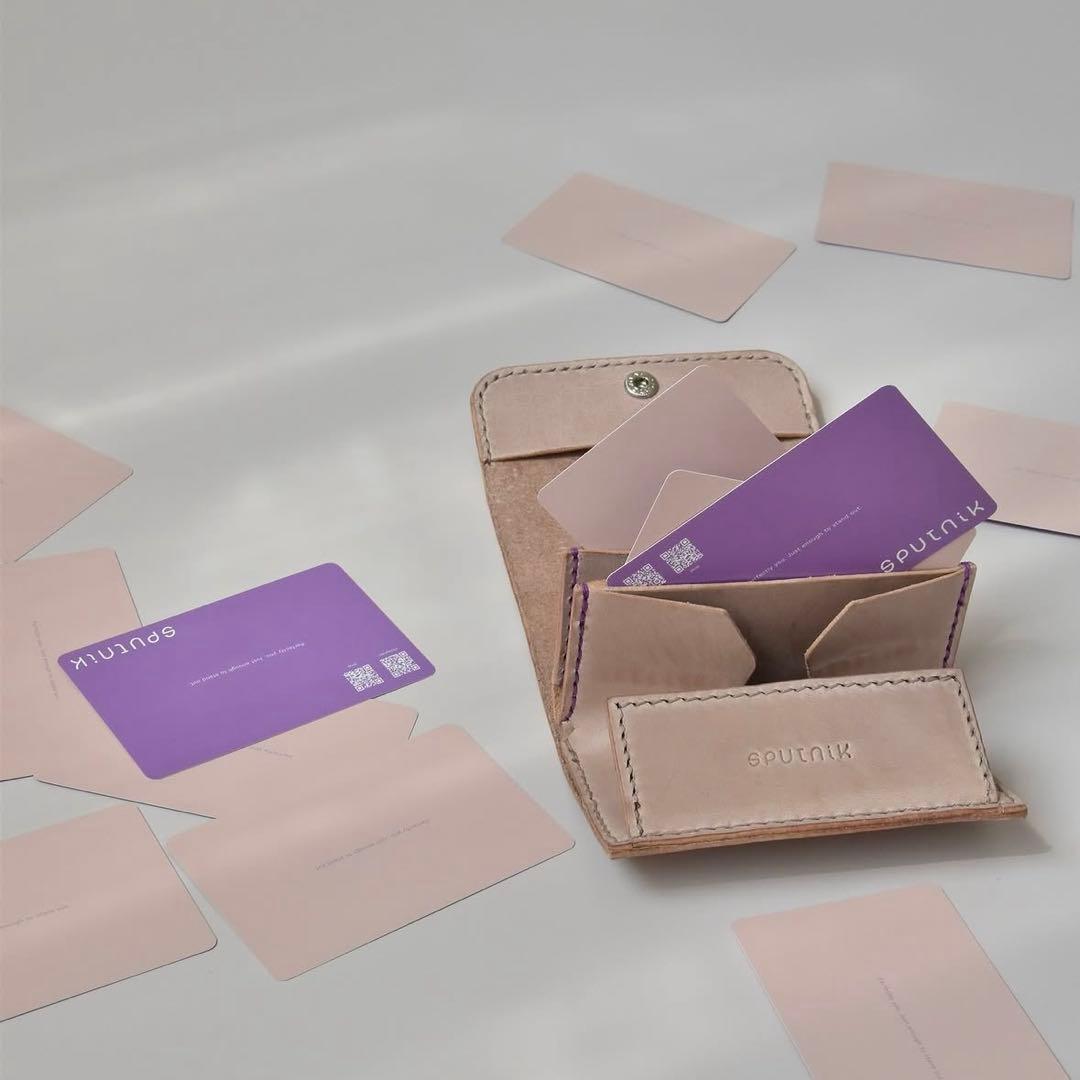 Sputnik スプートニク　財布　POPUP wallet \"燦\" ベージュ