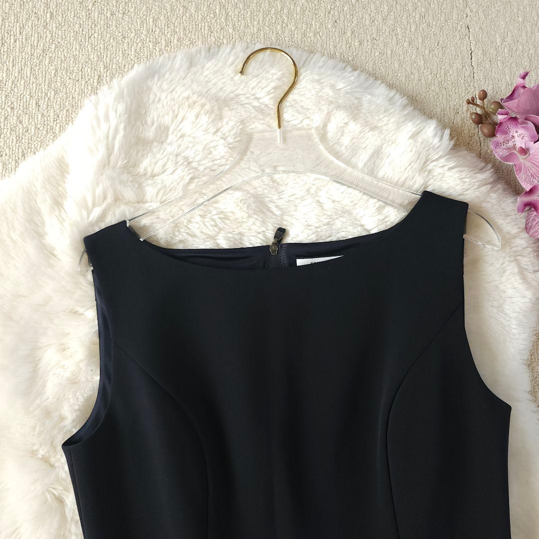 美品 FOXEY NEW YORK洗える バルーンフレアーワンピース 濃紺 38