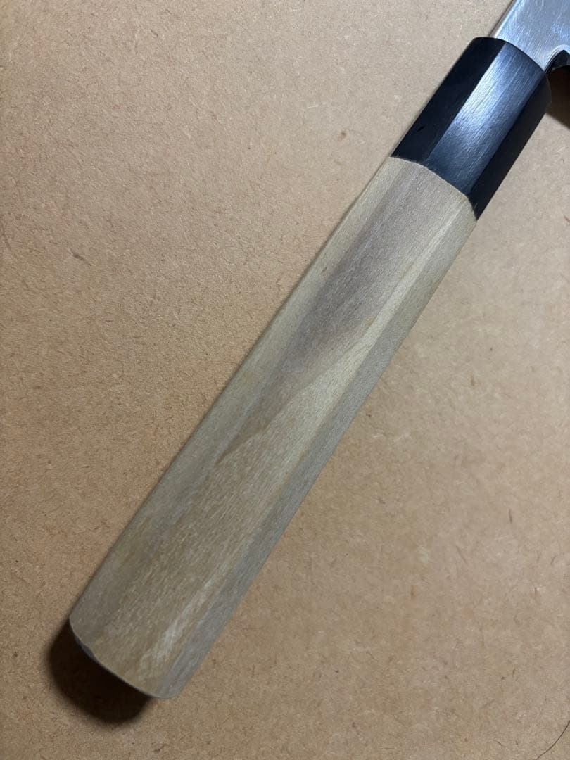 銀三　尺（300mm）　柳刃包丁　朴水牛八角柄