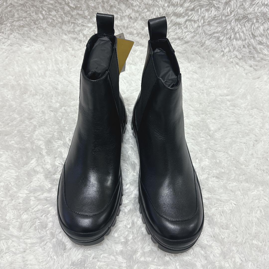 新品 ZARA フラットVIBRAM® ソール チェルシーブーツ　37