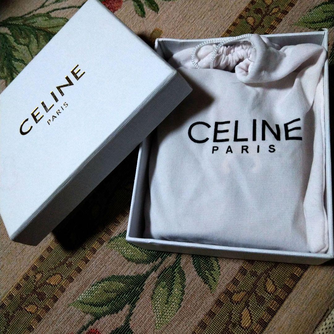 レタス　CELINE 三つ折り財布 ホワイト/ゴールド