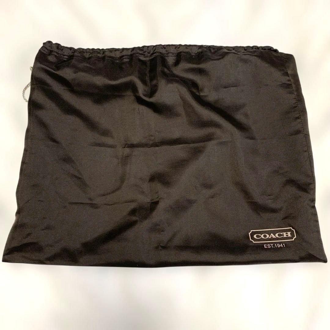 【未使用品】coachシグネイチャー　ミニボストン　ブラウン　保存袋　カード付