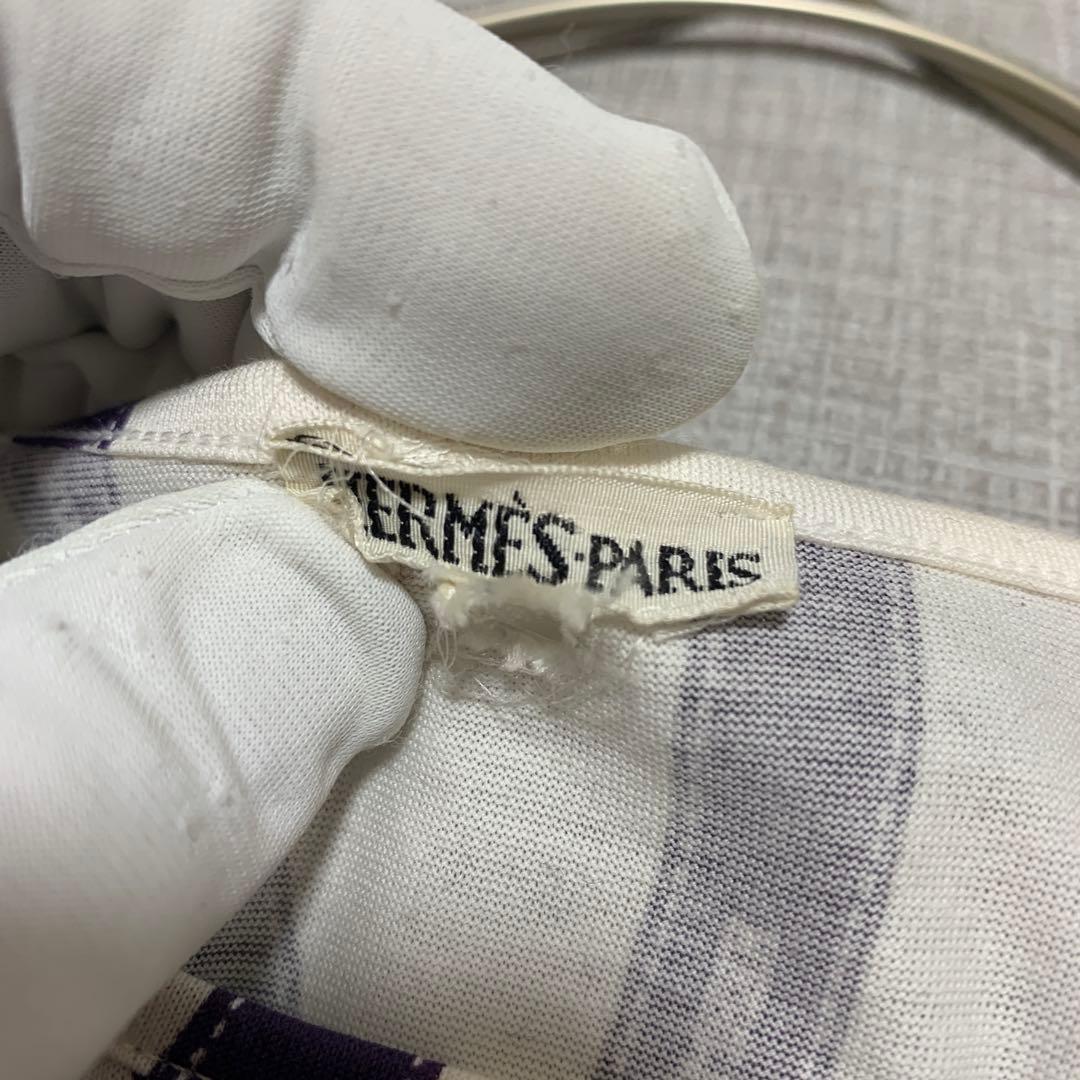 HERMES エルメス リボン柄半袖Tシャツ トップス カットソー