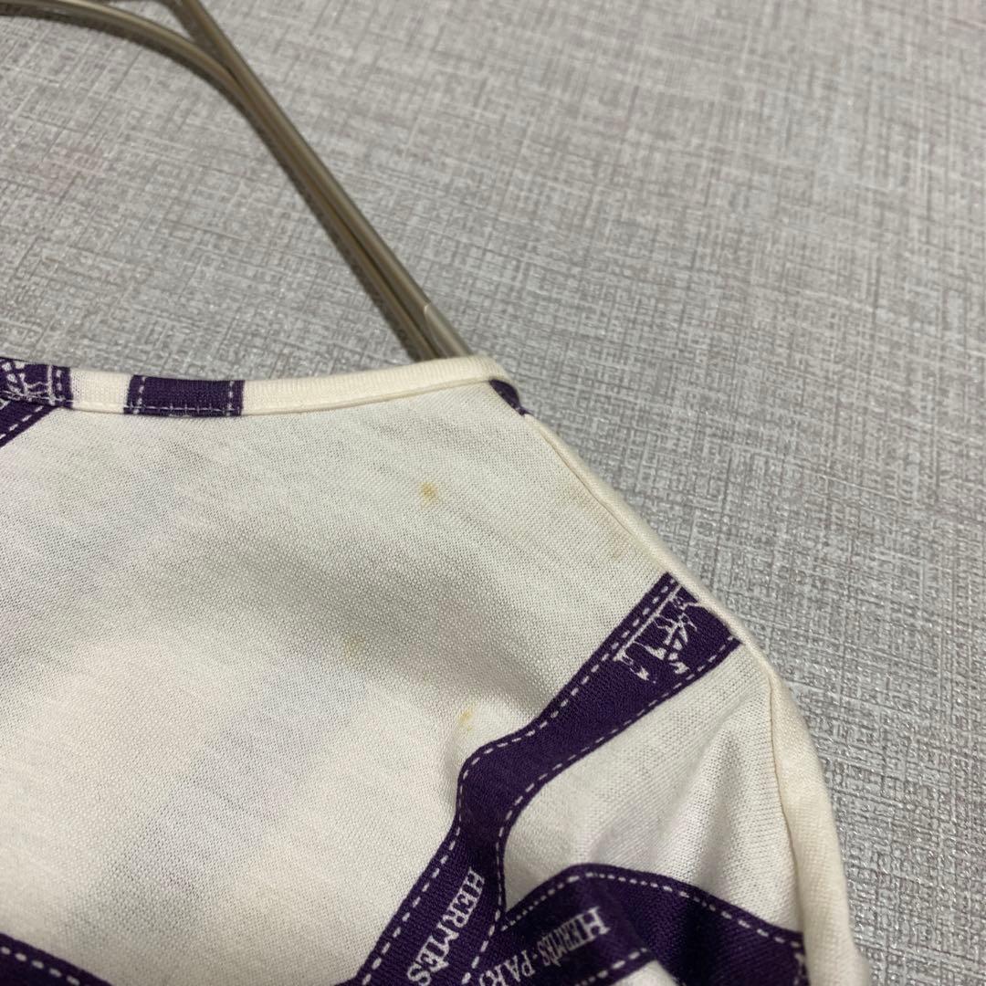 HERMES エルメス リボン柄半袖Tシャツ トップス カットソー