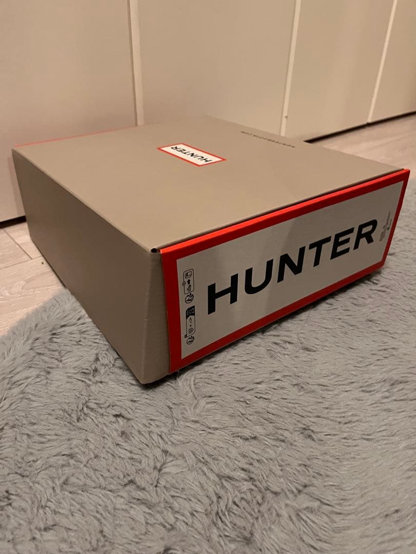 HUNTER ブラック レインブーツ ショート丈
