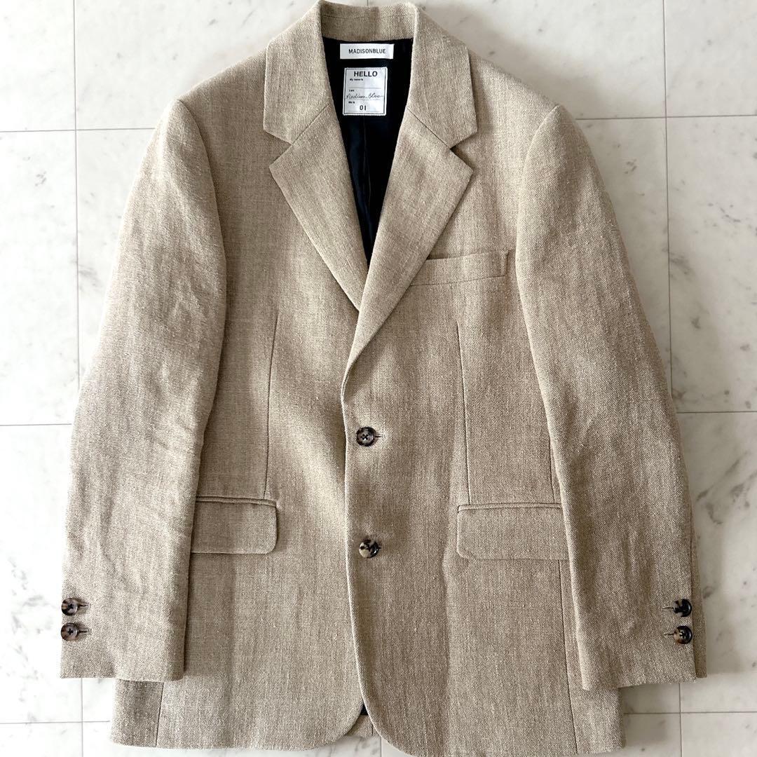 美品 MADISONBLUE マディソンブルー リネン ジャケット ベージュ系