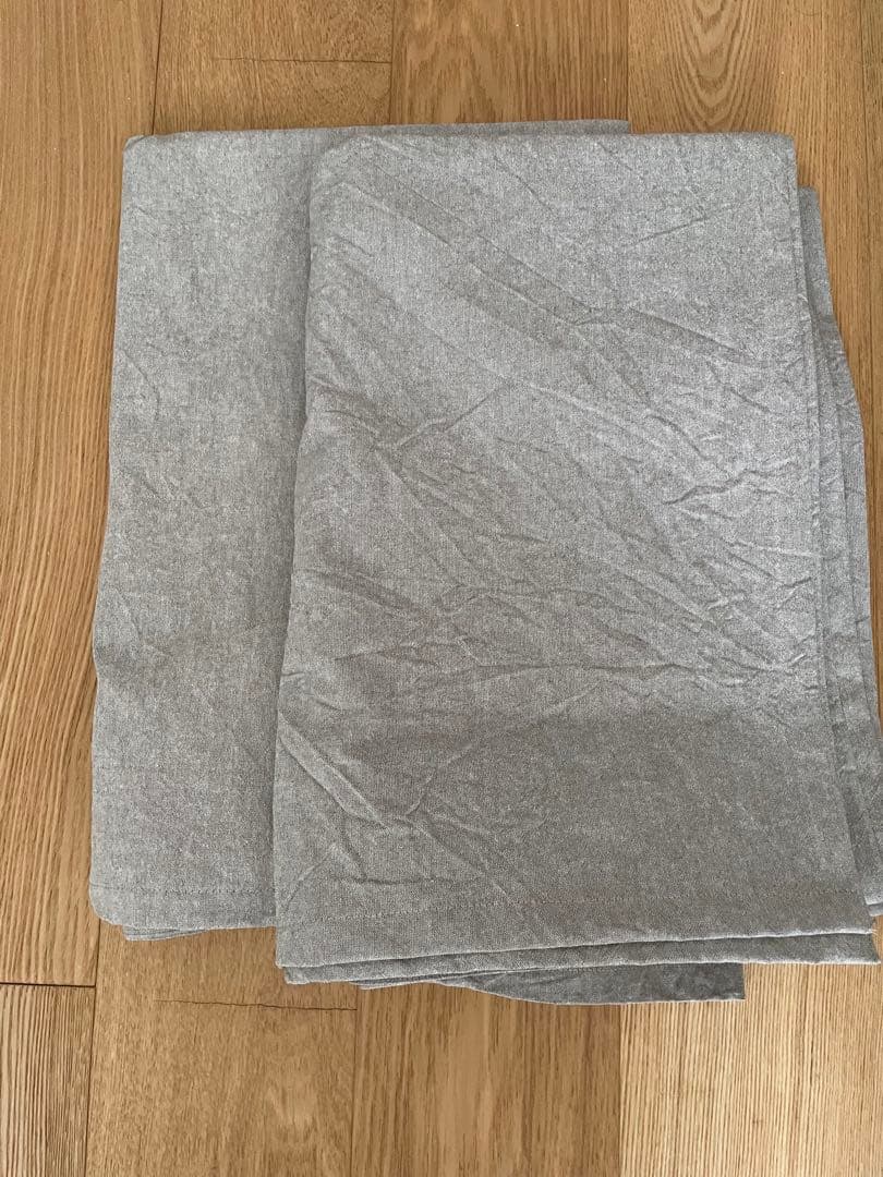 【無印良品】綿洗いざらし平織ノンプリーツカーテン3枚セット100×178cm