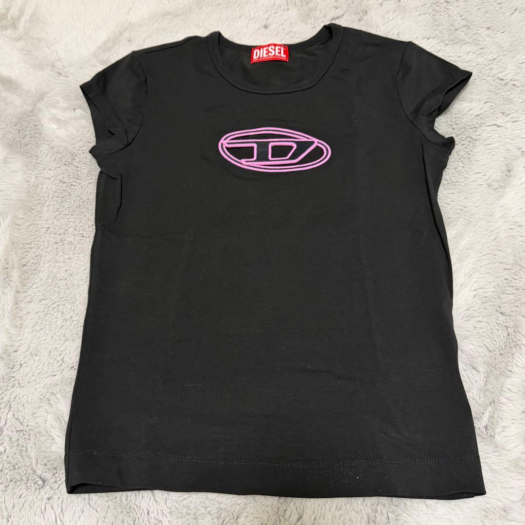 DIESEL ブラック/ピンク Tシャツ 半袖