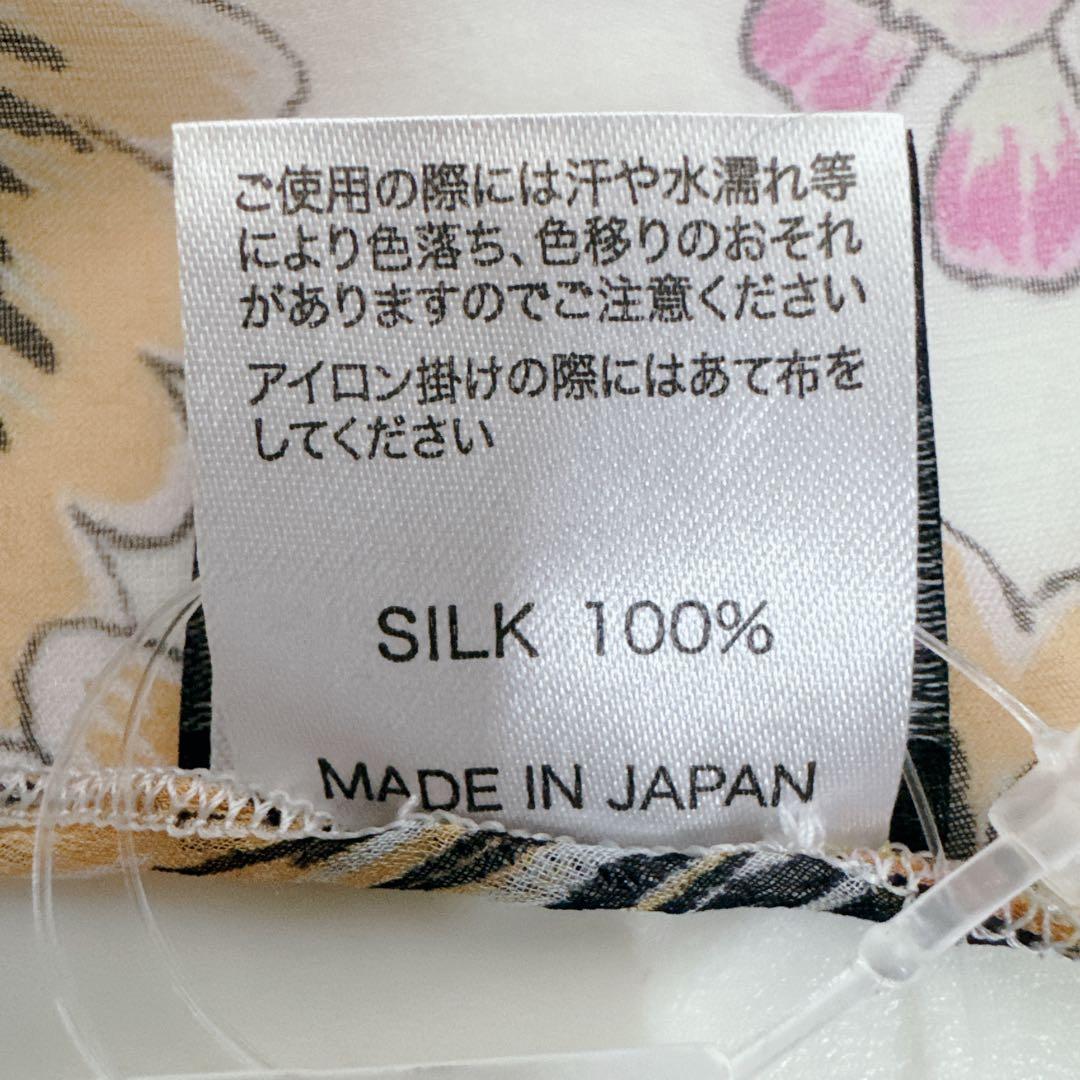✨新品未使用✨CHISO シルク100% スカーフ 花柄 絹 日本製