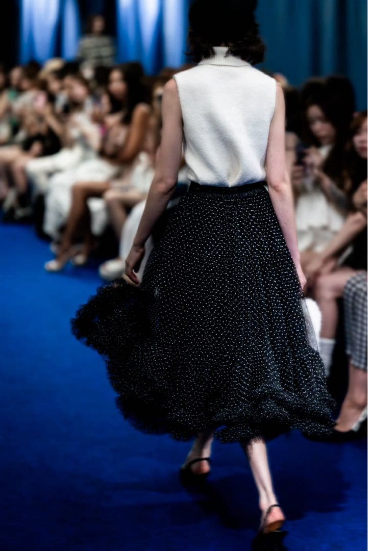 2way dot bloom skirt sheller♡