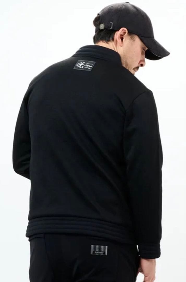 【美品】SY32 GOLF クオーターニット フルジップジャケット L 黒