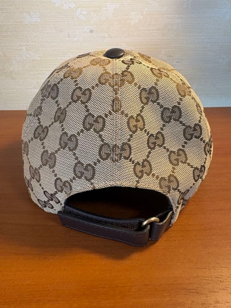 GUCCI ウェブ ストライプ GG ベースボール キャップL ベージュ