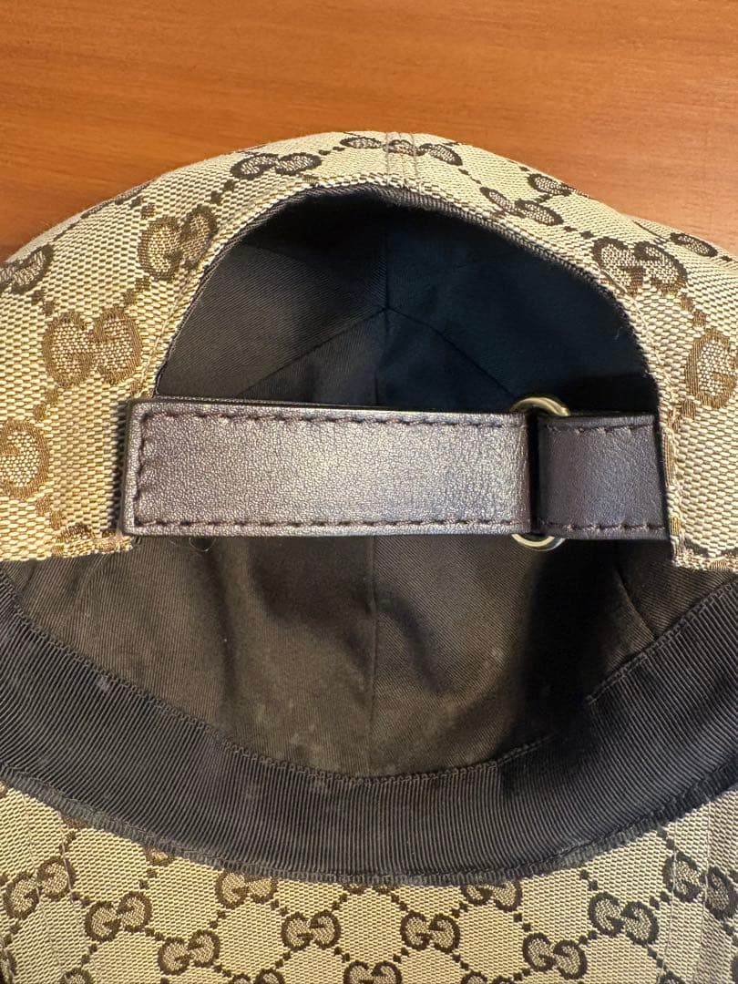 GUCCI ウェブ ストライプ GG ベースボール キャップL ベージュ