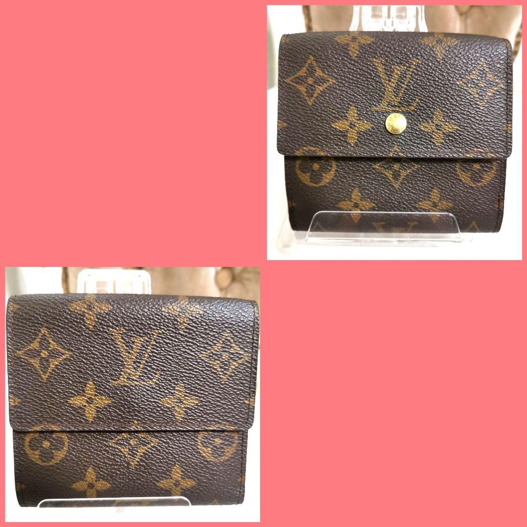 【良品】ルイヴィトンLVモノグラムｗホック財布 正規品 鑑定済!