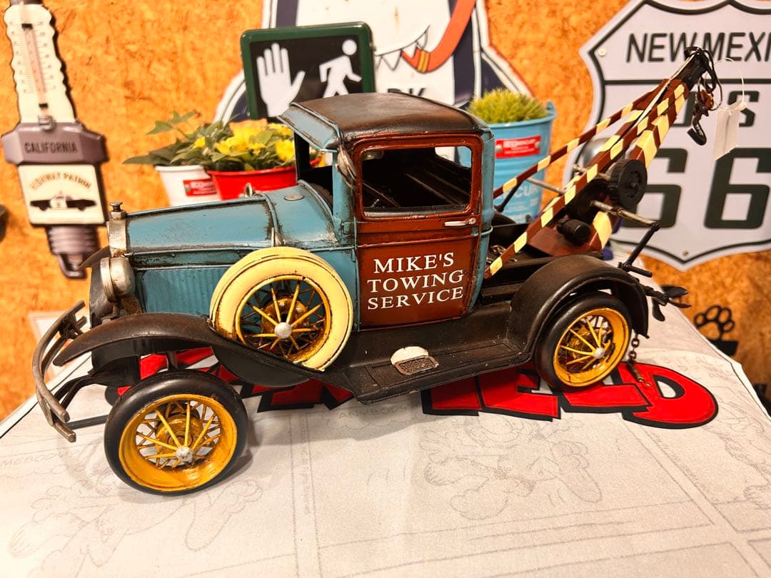 レッカー車　アンティーク　ブリキ　インテリア　アメリカン