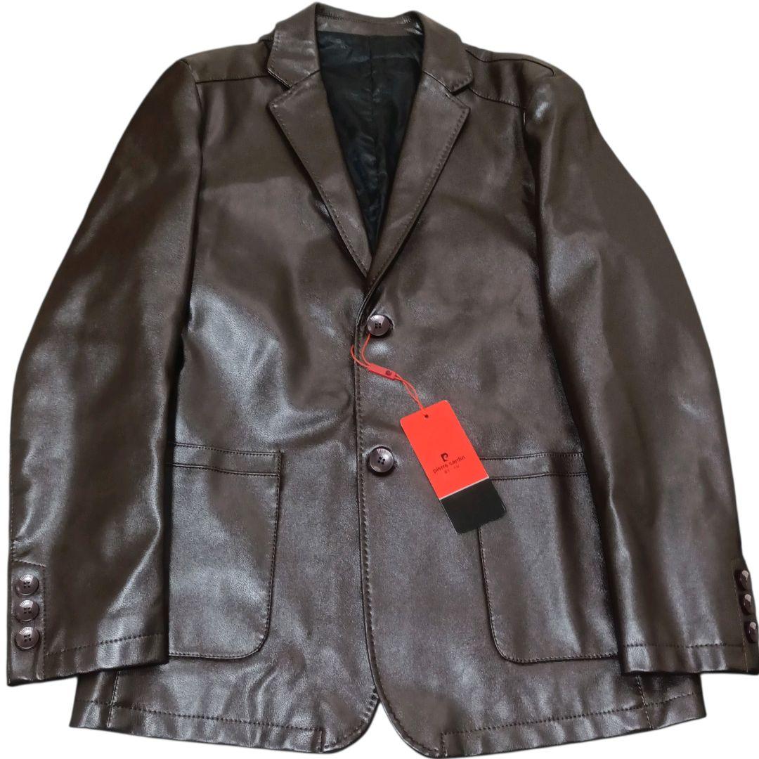 タグ✨pierre cardin ラムレザー 裏地唐草袋帯 テーラードジャケット
