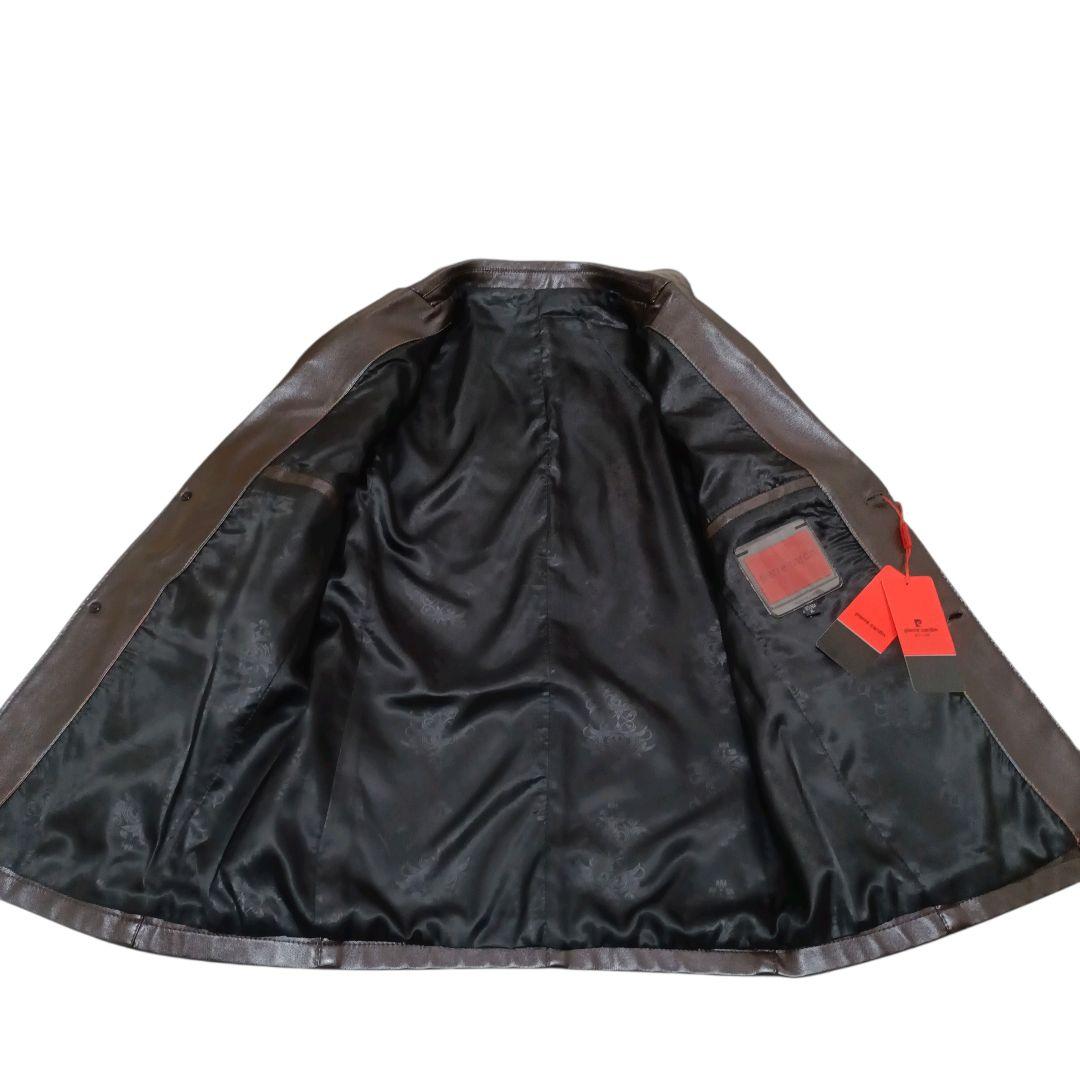 タグ✨pierre cardin ラムレザー 裏地唐草袋帯 テーラードジャケット