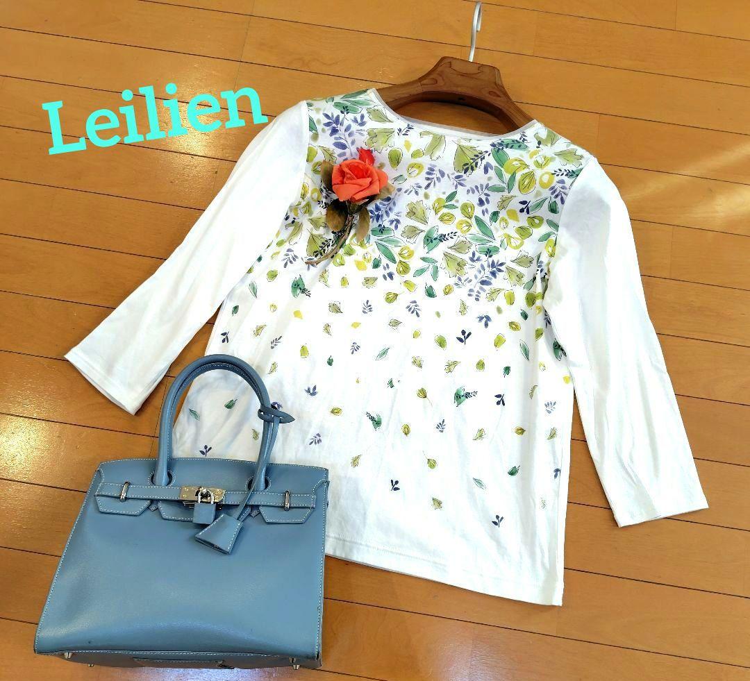 M*)様 レリアン 近年モデル ボタニカルリーフプリント カットソー11L