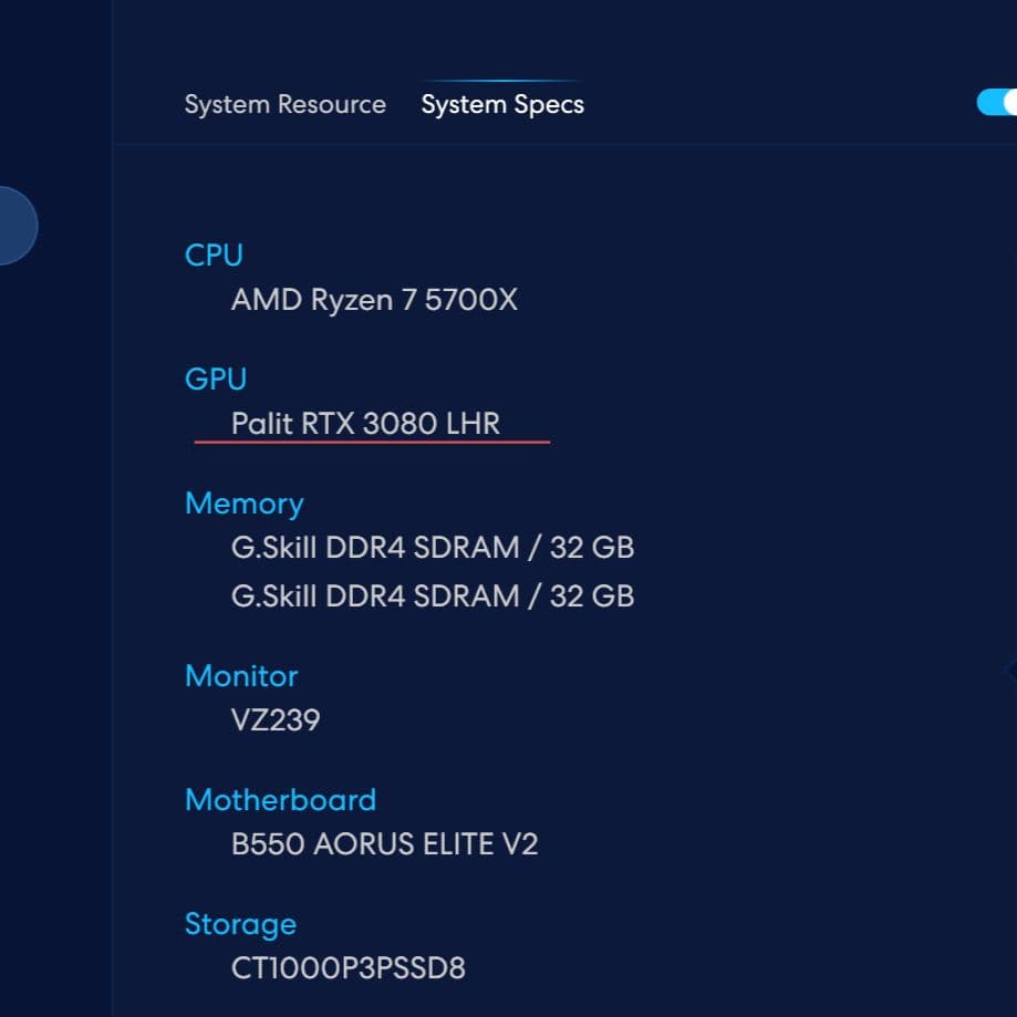 【動作品】Palit RTX3080／グラフィックボード／PCパーツ