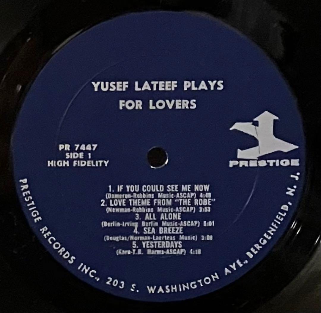 YUSEF LATEEF／PLAYS FOR LOVERS LPレコード