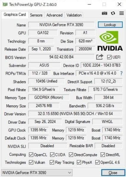 グラフィックボード・グラボ・ビデオカード ASUS GeForce RTX 3090 OC TUF Gaming 24GB