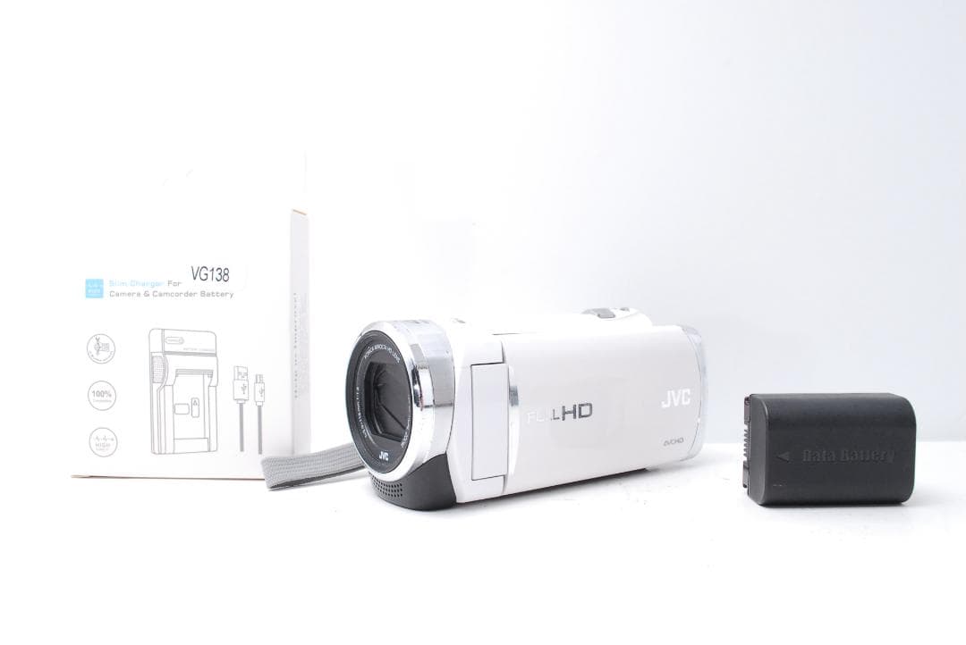 【完動品】JVC ケンウッド Everio GZ-E117-W　光学４０倍ズーム