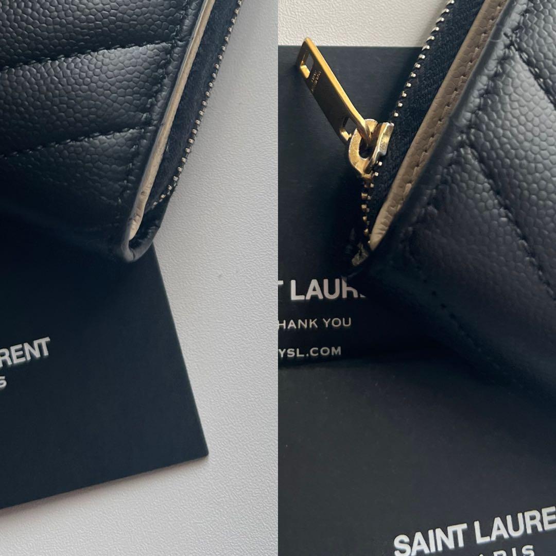 143 極上美品 SAINTLAURENT イヴサンローラン 2つ折り財布