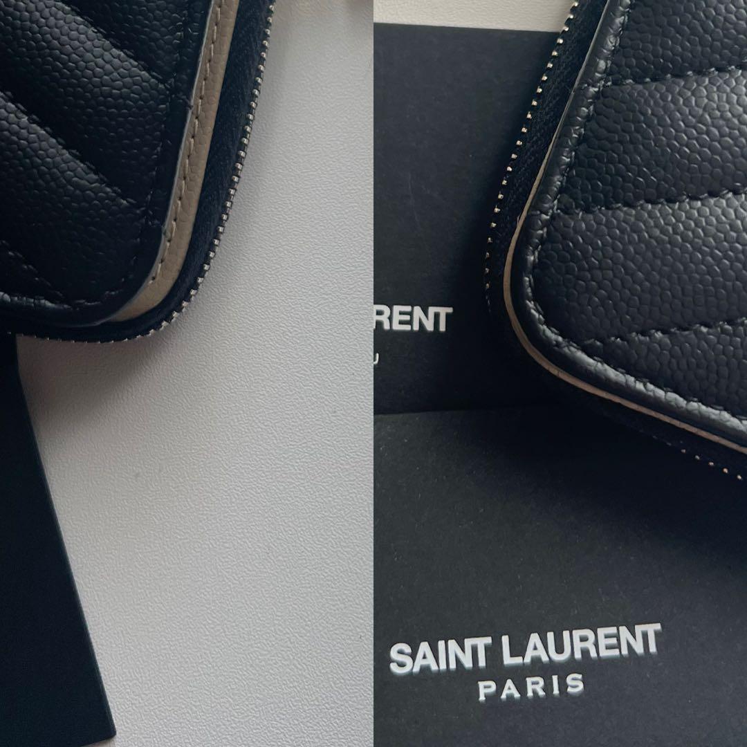 143 極上美品 SAINTLAURENT イヴサンローラン 2つ折り財布