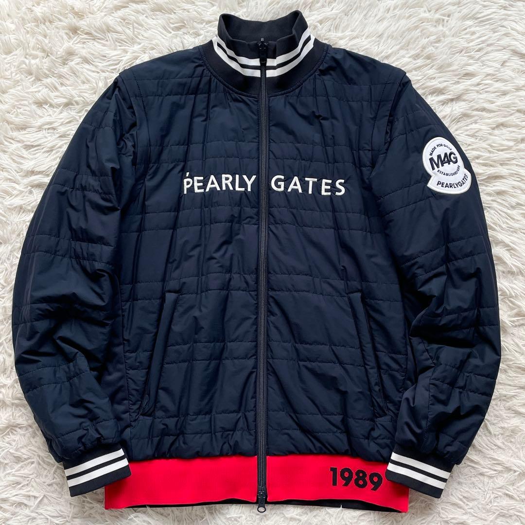 PEARLY GATES リバーシブル 4way ナイロンジャケット 着脱袖 紺