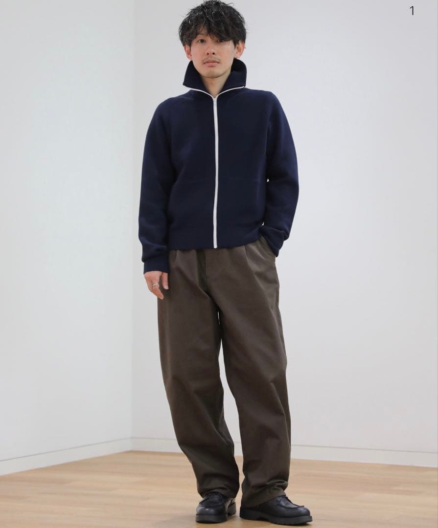 新品 ユニクロ C ミラノリブフルジップカーディガン XXL 69NAVY