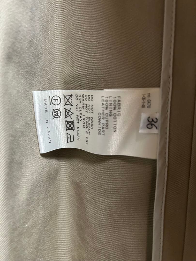 美品◇DEUXIEME CLASSE ドゥーズィエムクラス トレンチコート36