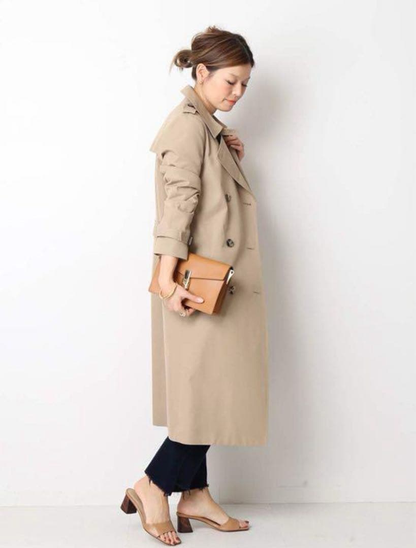 美品◇DEUXIEME CLASSE ドゥーズィエムクラス トレンチコート36