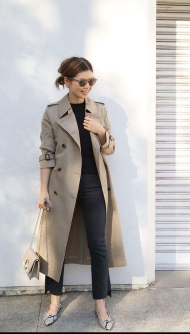 美品◇DEUXIEME CLASSE ドゥーズィエムクラス トレンチコート36