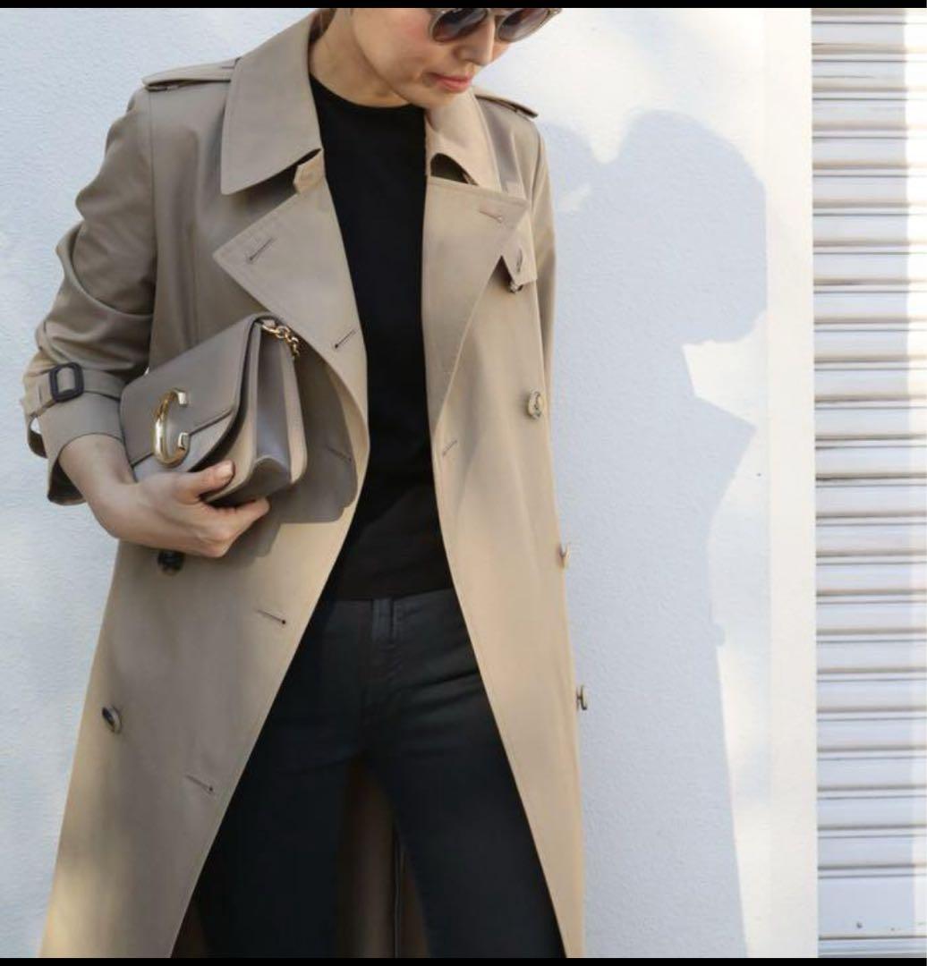美品◇DEUXIEME CLASSE ドゥーズィエムクラス トレンチコート36