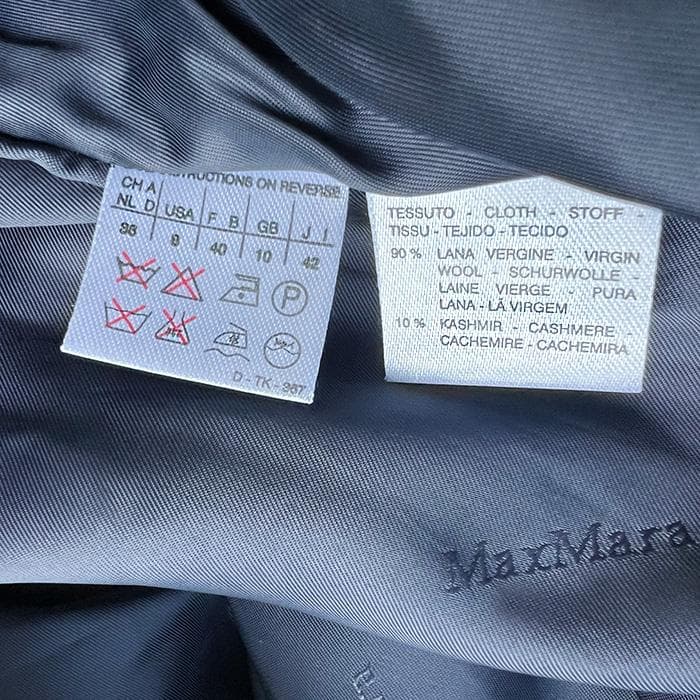 も*s様 MaxMara マックスマーラのロングコート　カシミヤ混　ステッチ入り