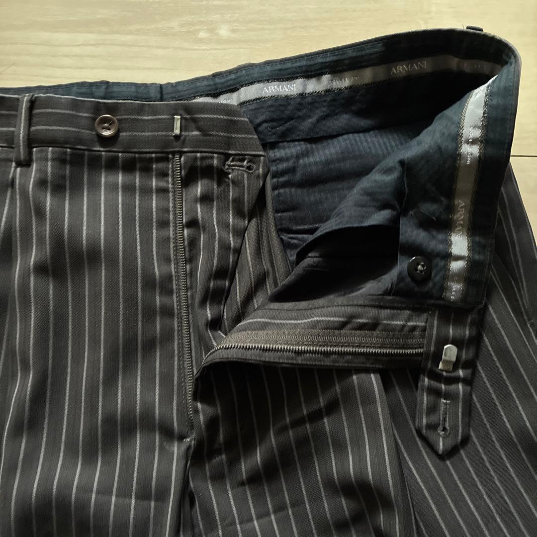 ARMANI ダークブラックストライプスーツ