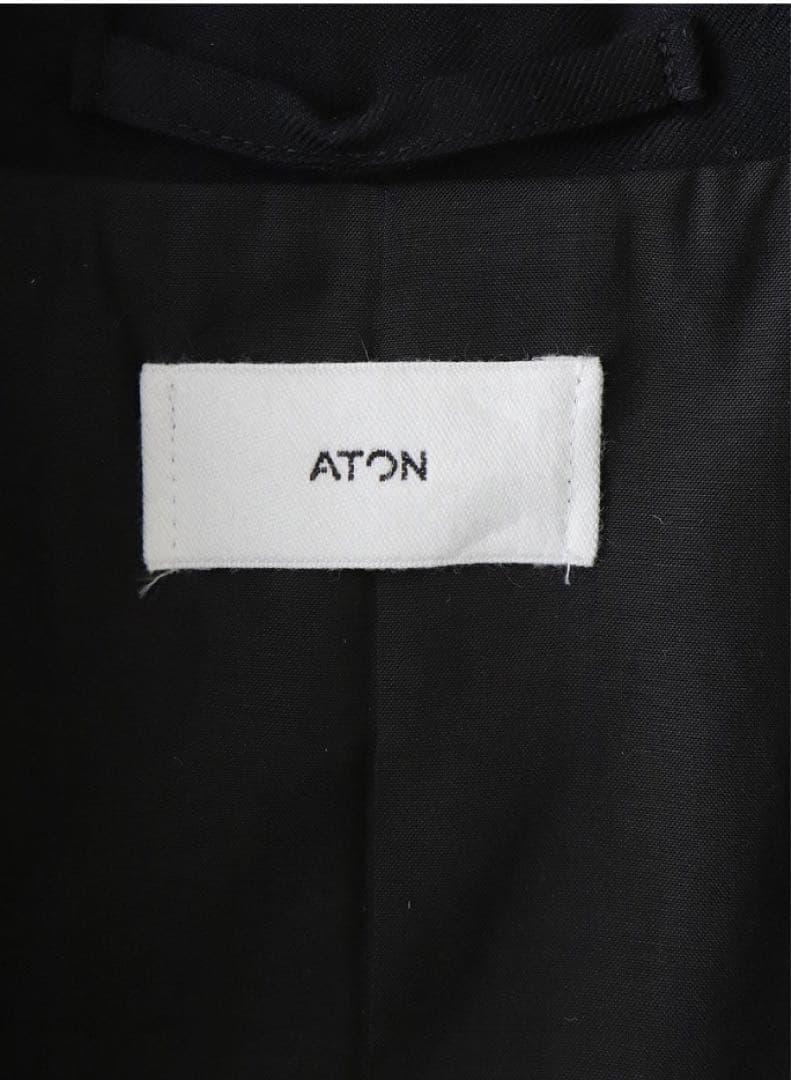 週末限定値下げ　ATON エイトン テーラードジャケット ブラック　コモリ