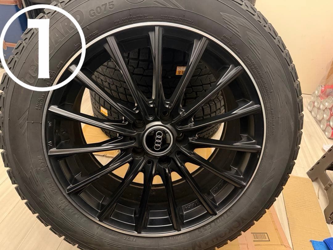 ①送料無料235/55R18×5H PCD112 EURO TECHスタッドレス