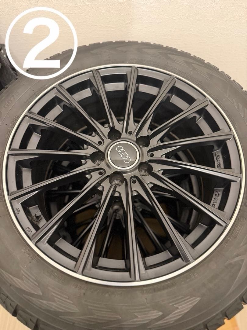 ①送料無料235/55R18×5H PCD112 EURO TECHスタッドレス