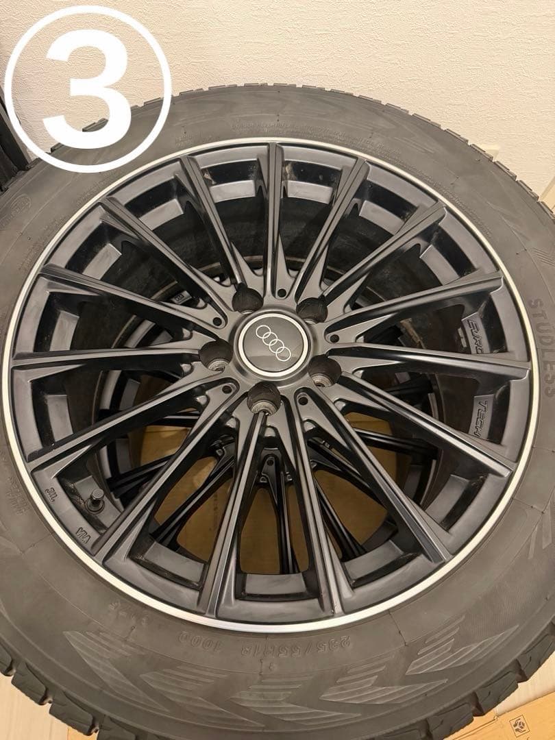 ①送料無料235/55R18×5H PCD112 EURO TECHスタッドレス