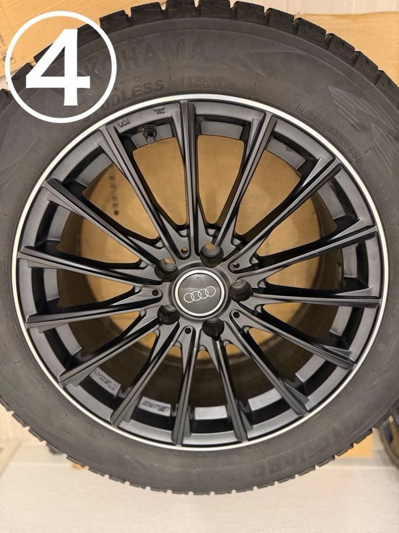 ①送料無料235/55R18×5H PCD112 EURO TECHスタッドレス
