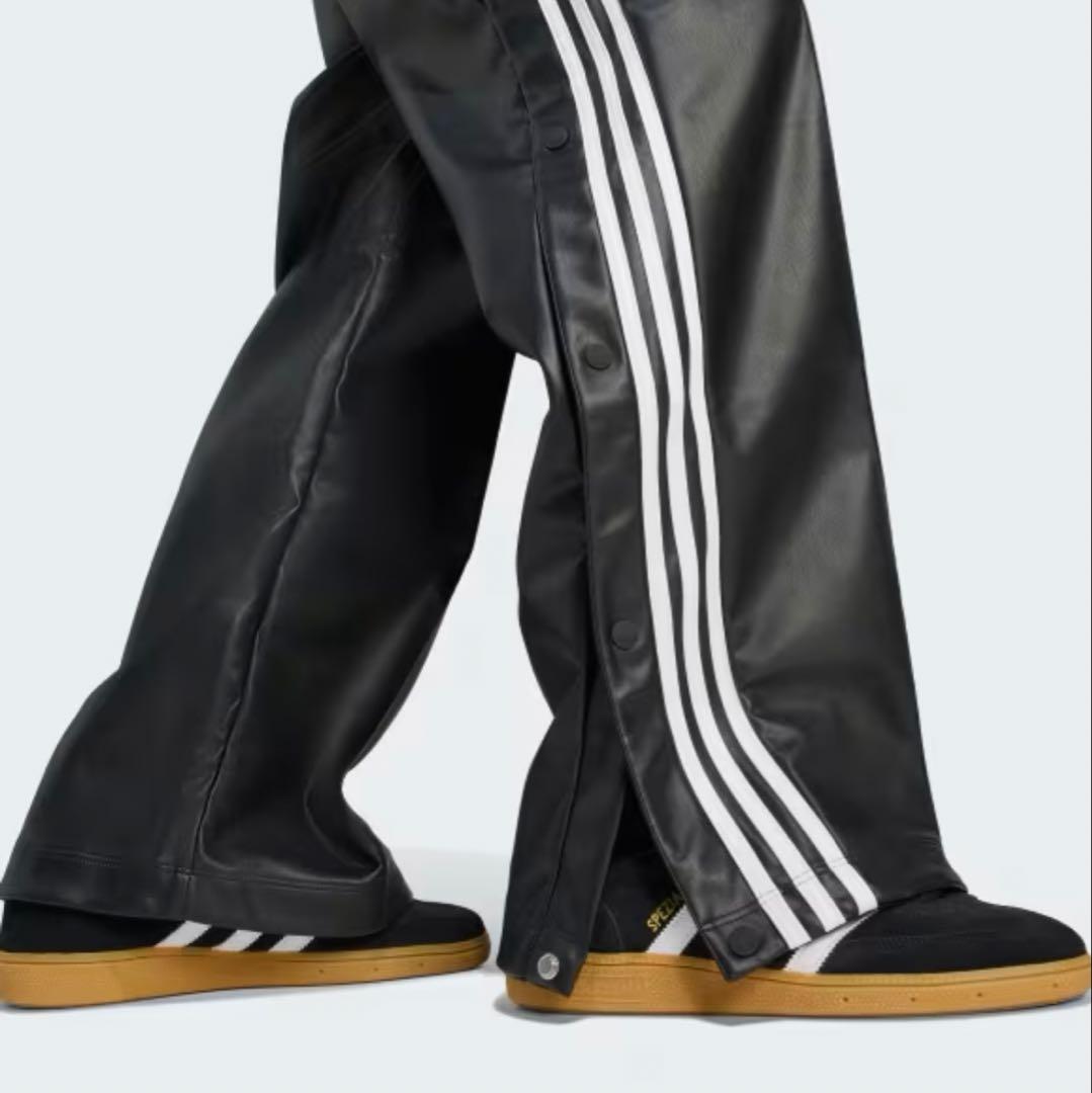 最終値下げ　adidas ジェレミースコット　フェイクレザーワイドパンツ