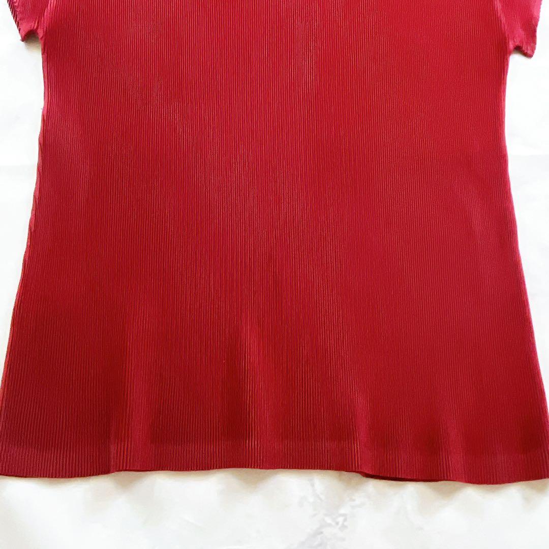 未使用級✨プリーツプリーズ カットソー Tシャツ 半袖 フレンチスリーブ クルー
