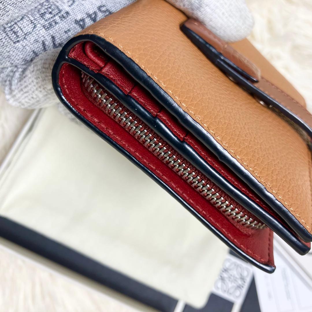未使用級 ロエベ LOEWE コンパクトジップウォレット アナグラム