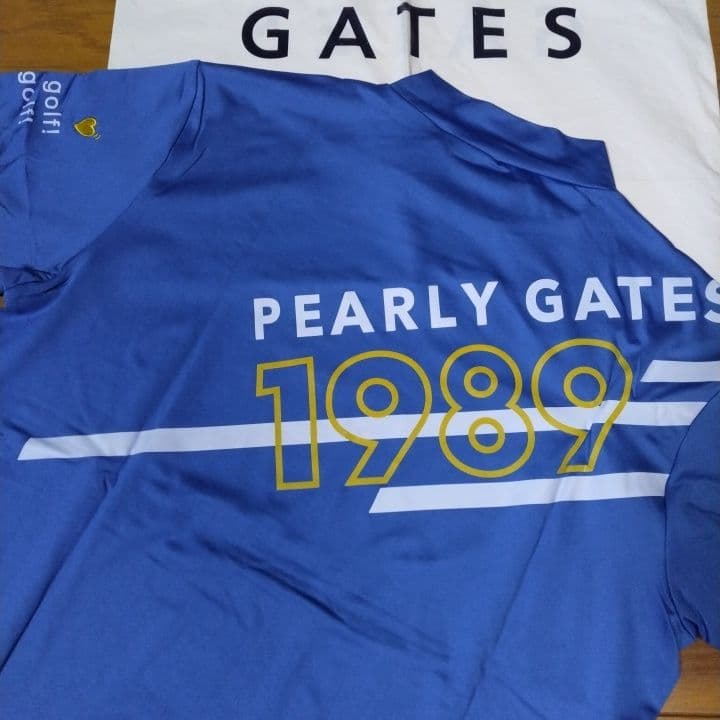 ⭐新品未使用⭐PEARLYGATES⭐半袖⭐モック⭐青⭐サイズ5⭐